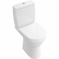 Villeroy & Boch Tiefspülklosett für Kombination spülrandlos compact ohne Novo 360 x 610 mm Weiß mit CeramicPlus, 5689R0R1