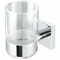 Nelio glashouder met glas, chroom