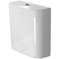 Duravit HappyD 2 duoblokreservoir + binnenwerk met onderaansluiting links 4.5/3L dualflush met wondergliss wit 09341000851