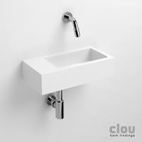 Clou Flush 3 toiletfontein met (voorbewerkt) kraangat links mineral marmer
