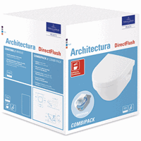 Villeroy & Boch Architectura CombiPack hangend toilet diepspoel Directflush inclusief toiletzitting met softclose en quickrelease, wit