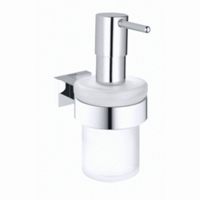 Grohe Essentials Cube zeepdispenser met houder, chroom