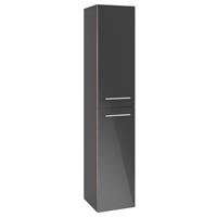 Villeroy & Boch Avento kast hoog 35x37x176 cm. 2x deur scharnier rechts crystal grey