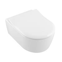 villeroyundbochag Villeroy Und Boch Ag - Villeroy & Boch Avento Wand-Tiefspül-WC, mit WC-Sitz Combi-Pack 5656RS, DirectFlush, wandhängend, Farbe: Weiß Ceramicplus