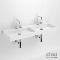 Clou Wash Me dubbele wastafel 110 cm mineral marmer