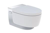 Wandcloset Geberit AquaClean Mera Comfort Hangend Toilet Wit/Chroom Diepspoel Douchewc Geurafzuiging Luchtdroging Ladydouche