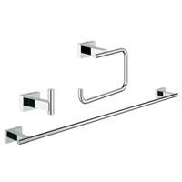 Grohe Essentials Cube accessoireset 3-in-1 (haak-handdh.-rolh.z/klep) chroom