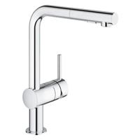 Grohe Minta 1-gats keukenkraan met uittrekbare handdouche Dualspray, chroom