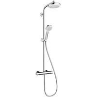 Hansgrohe Crometta 160 regendoucheset met thermostaat en omstelling, wit-chroom