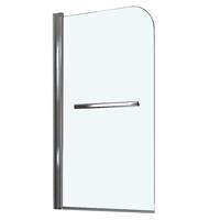Badstuber Tube badwand 140x80cm helder met handdoekhouder