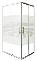 Asym douchecabine rechthoek 100x80cm
