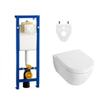 Villeroy & Boch Subway 2.0 DirectFlush toiletset met Wisa xs reservoir en Argos bedieningsplaat softclose wit