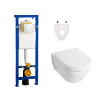 Villeroy & Boch Villeroy Boch Subway 2.0 DirectFlush Toiletset - wisa xs reservoir - argos bedieningsplaat - softclose - wit 0124060/0704406/ga26028/