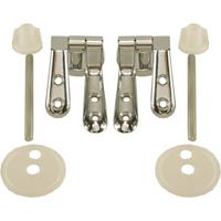 bevestigingset toiletzitting hout, chroom