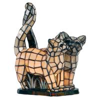 Clayre & Eef Tiffanny tafellamp katten op gras
