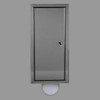 Etsero Inbouw Toilet borstel Brush-Up RVS Gepolijst 