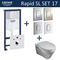 grohe Rapid SL Toiletset set17 Gustavsberg Saval Vlakspoel met  Arena of Skate drukplaat