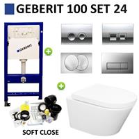 Boss&wessing Geberit UP100 set24 Wiesbaden Vesta Rimless 52 cm met Delta drukplaat