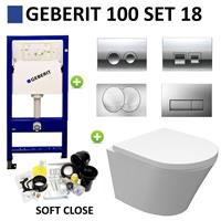 Boss&wessing Geberit UP100 set18 Wiesbaden Vesta Junior Rimless 47 cm met Delta drukplaat