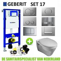 Geberit UP320 Toiletset set17 Gustavsberg Saval met Sigma drukplaat