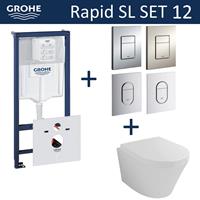 grohe Rapid SL Toiletset set12 Wiesbaden Vesta 52 cm met  Arena of Skate drukplaat