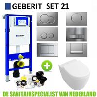 Geberit UP320 Toiletset set21 Villeroy & Boch Subway 2.0 Compact met Sigma drukplaat