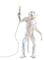 Seletti Monkey Standing Tischlampe Weiß