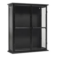Vitrinekast Downtown wand zwart ijzer 60x50x20