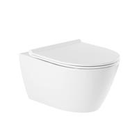 QeramiQ Salina Toiletpot - 56x38x35cm - spoelrandloos - zonder toiletzitting - wit 136032004cx