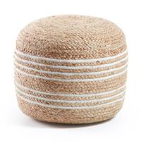 Laforma/kavehome poefSaht' jute, kleur wit