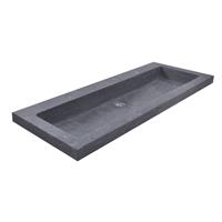 Wiesbaden B-stone Wastafel 100x46cm 2 kraangaten