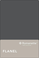 Romanette Flanellen Lakens  Antraciet-240 x 260 cm