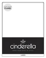 Cinderella laken flanel - wit - 240x270 cm