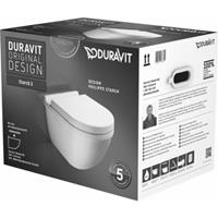 Duravit Starck 3 hangend diepspoeltoilet met toiletzitting, wit