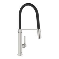 Grohe Keukenkraan Feel met Spoelkraan Supersteel