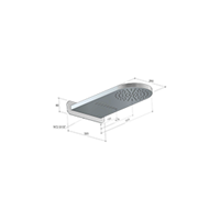 Hotbath Hot Bath Mate M140 Hoofddouche met cascade 260x555mm Chroom