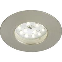 Efficiënte LED inbouwspot Nikas IP44 nikkel