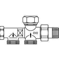 Oventrop Onderblok Duo 2 pijps M24x15 instelbaar 1182651