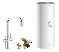 grohe Red 3-in-1 kokendwaterkraan U-uitloop & 7 liter combi-boiler, energielabel A, kinderbeveiliging, chroom