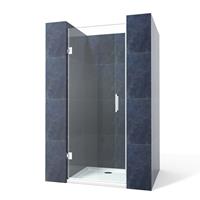 saniclear Modern profielloze douchedeur 80x200cm Anti-kalk glas chroom