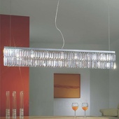 Kolarz Chroomkleurige hanglamp PRISMA, kristal