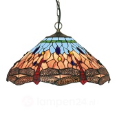 Searchlight Klassieke Tiffany-stijl hanglamp DRAGONFLY