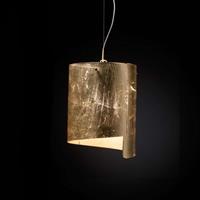Selene Mooi gevormde hanglamp Papiro diameter 26 cm, goud