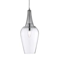 Searchlight Glazen hanglamp Whisk met chroom elementen