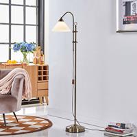 Lampenwelt Mooie vloerlamp Otis in oud-messing