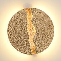 J. Holländer Eruption - ronde, goudkleurige LED wandlamp