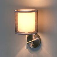 Lampenwelt Betoverende stoffen wandlamp Nica in grijs