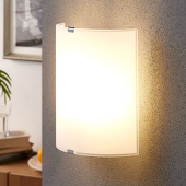 Lampenwelt Eenvoudige glazen wandlamp Phil