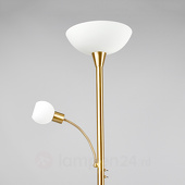 Lampenwelt Led-uplight Elaina in Messing met leeslamp