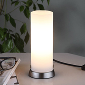 Lampenwelt Cilindervormige LED-tafellamp Andrew van glas